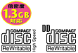{x1.3GB/disc/DD disc logo