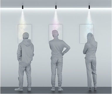 近い空間にいても異なる香りを体験している複数の人々