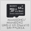 microSDHC UHS-I Class10 SR-**UX2A