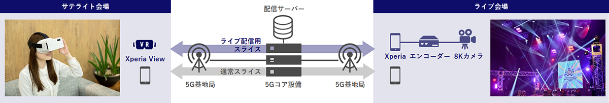 5G SA×8K VR 構成イメージ