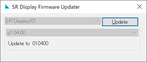 Firmware Updaterのウィンドウ