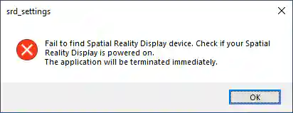 「Device not found」エラーダイアログ