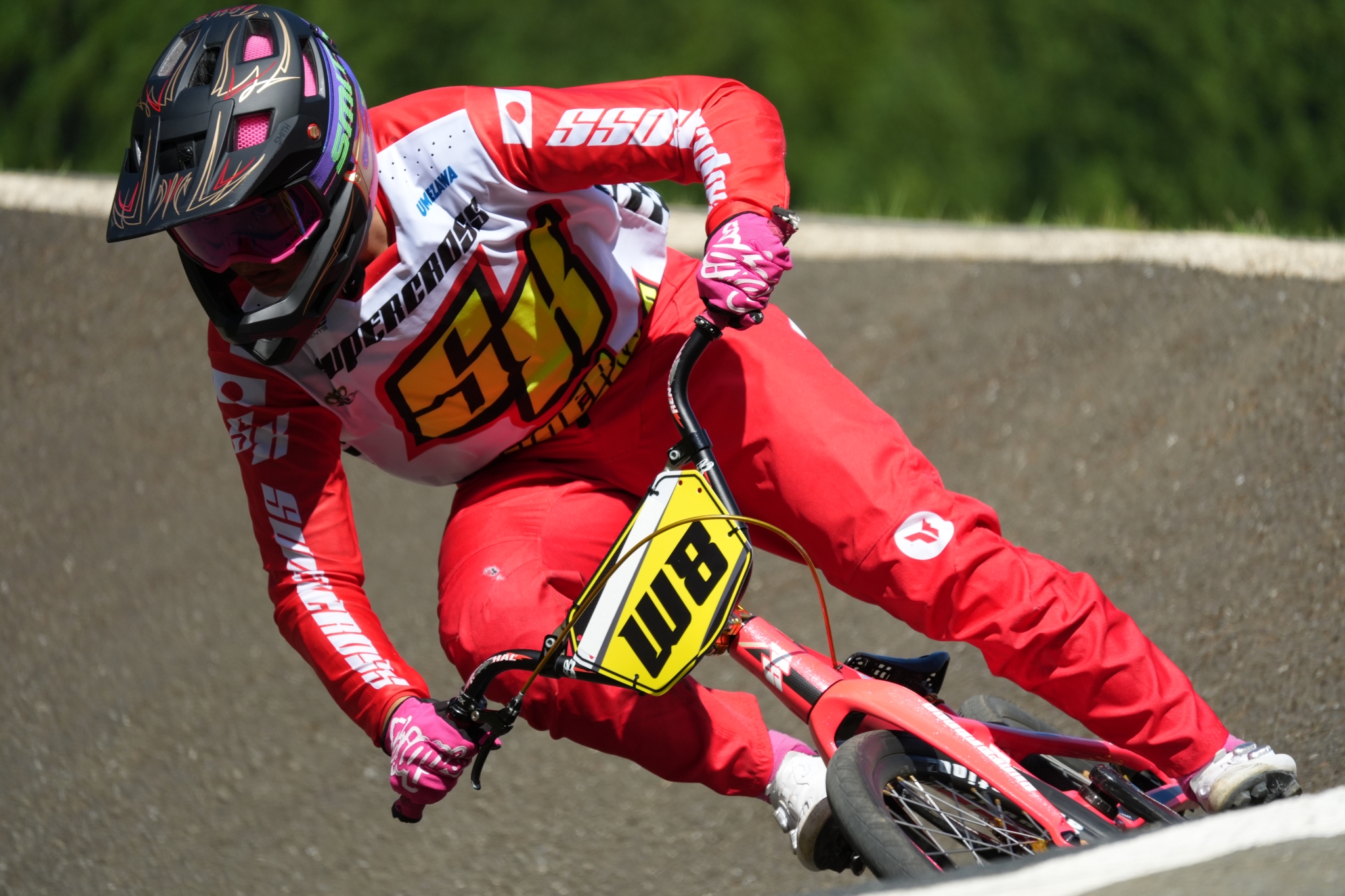 A motocross rider in action. Click to open modal
