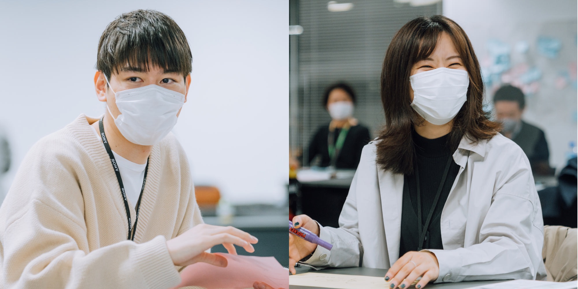Photo of Rikushi Sabu and Rin Ito speaking at the table