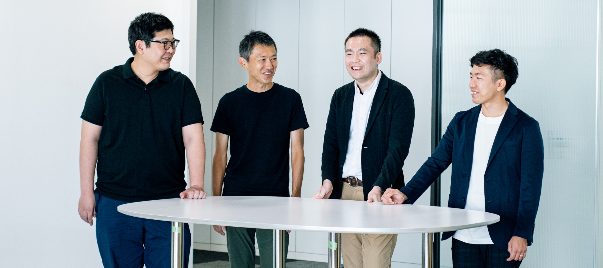 (from left to right) Toru Nakagawa, Koyuru Okimoto, Masashi Fujihara, Akihito Nakai