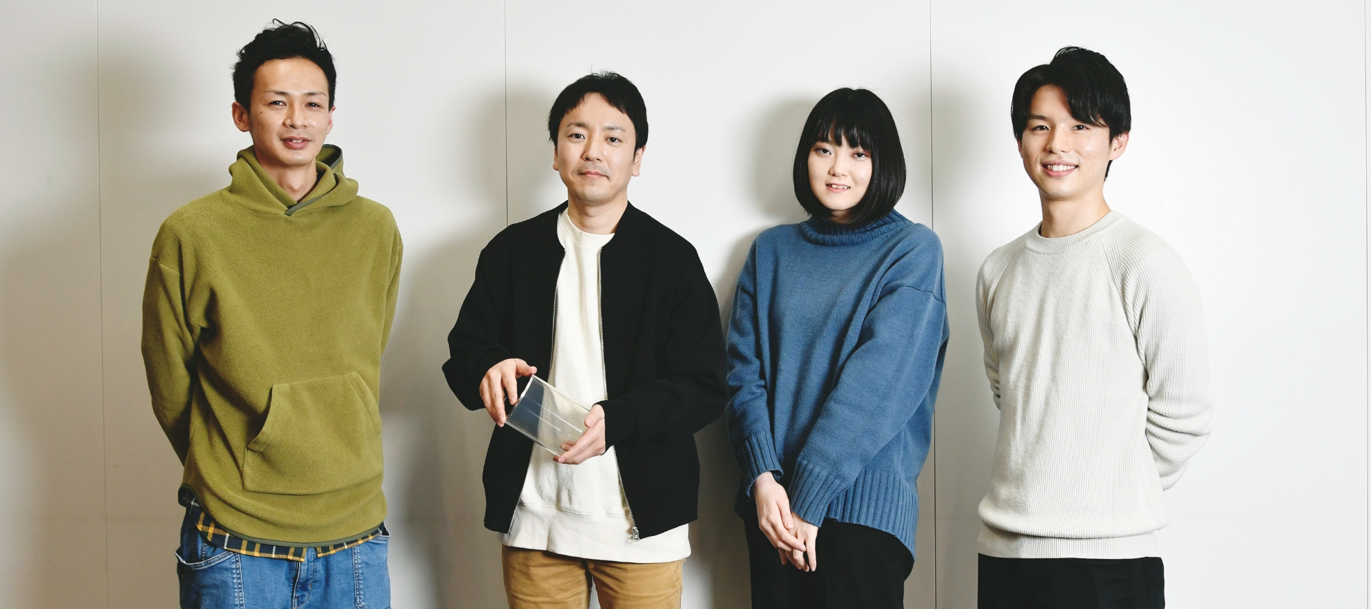 (from left to right) Akira Tanaka, Tomoharu Nakamura, Yuriko Imai, Yuta Yoshimizu