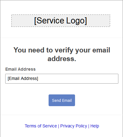 Re-send verification email