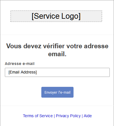 Re-send verification email