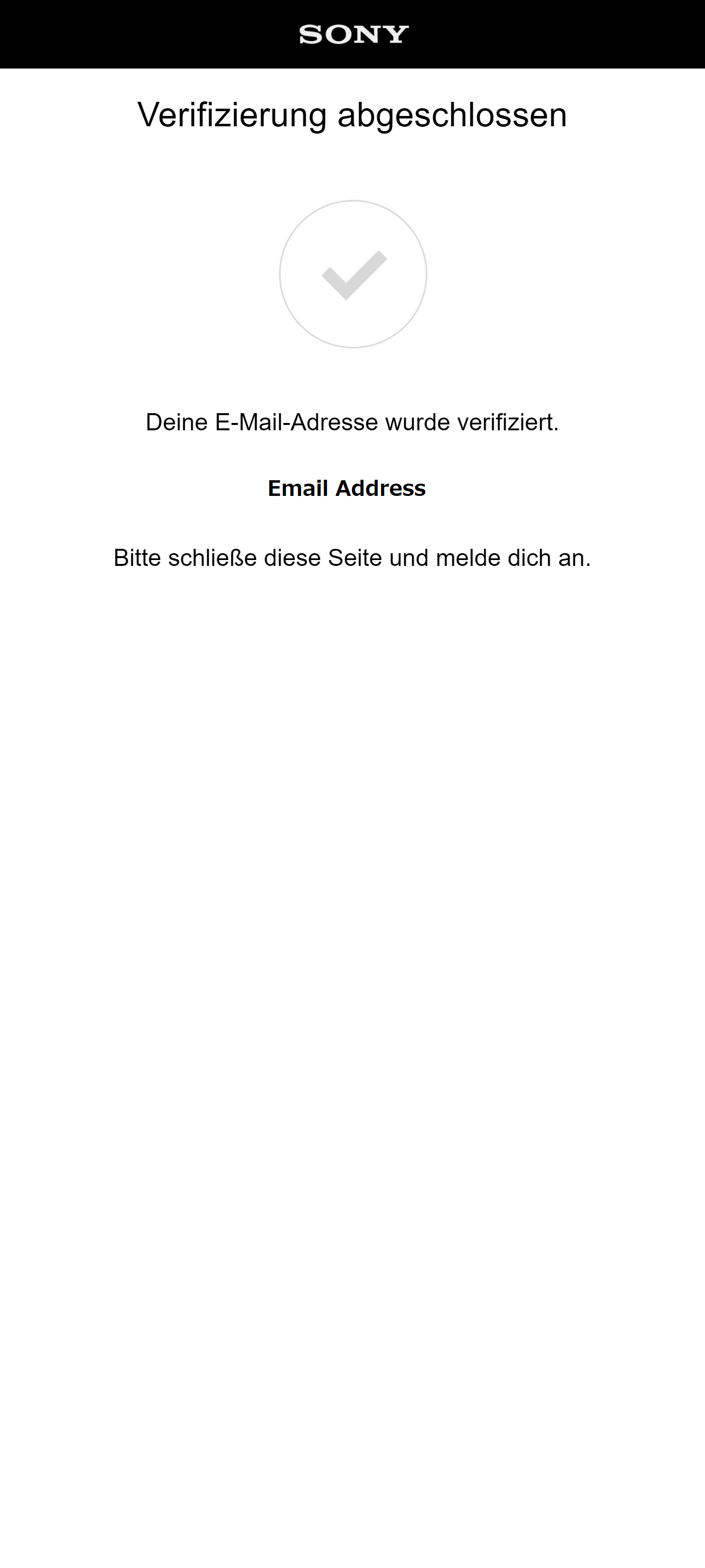 Your email address has been verified