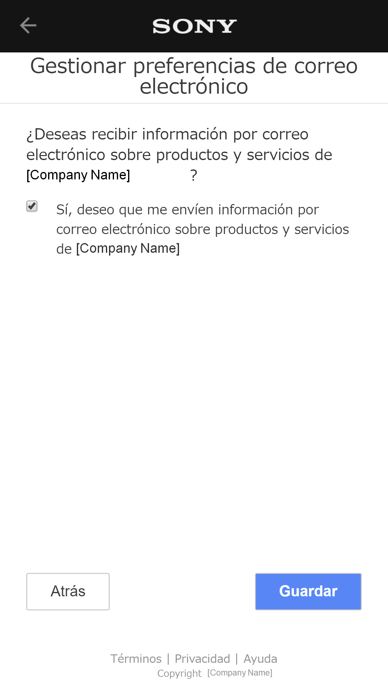 Manage email preferences