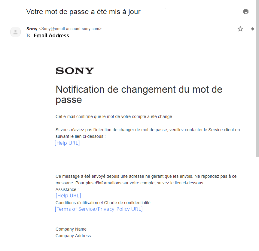 Password Change Notification