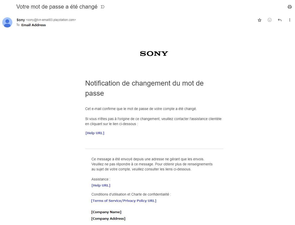 Password Change Notification