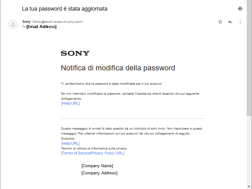 Password Change Notification