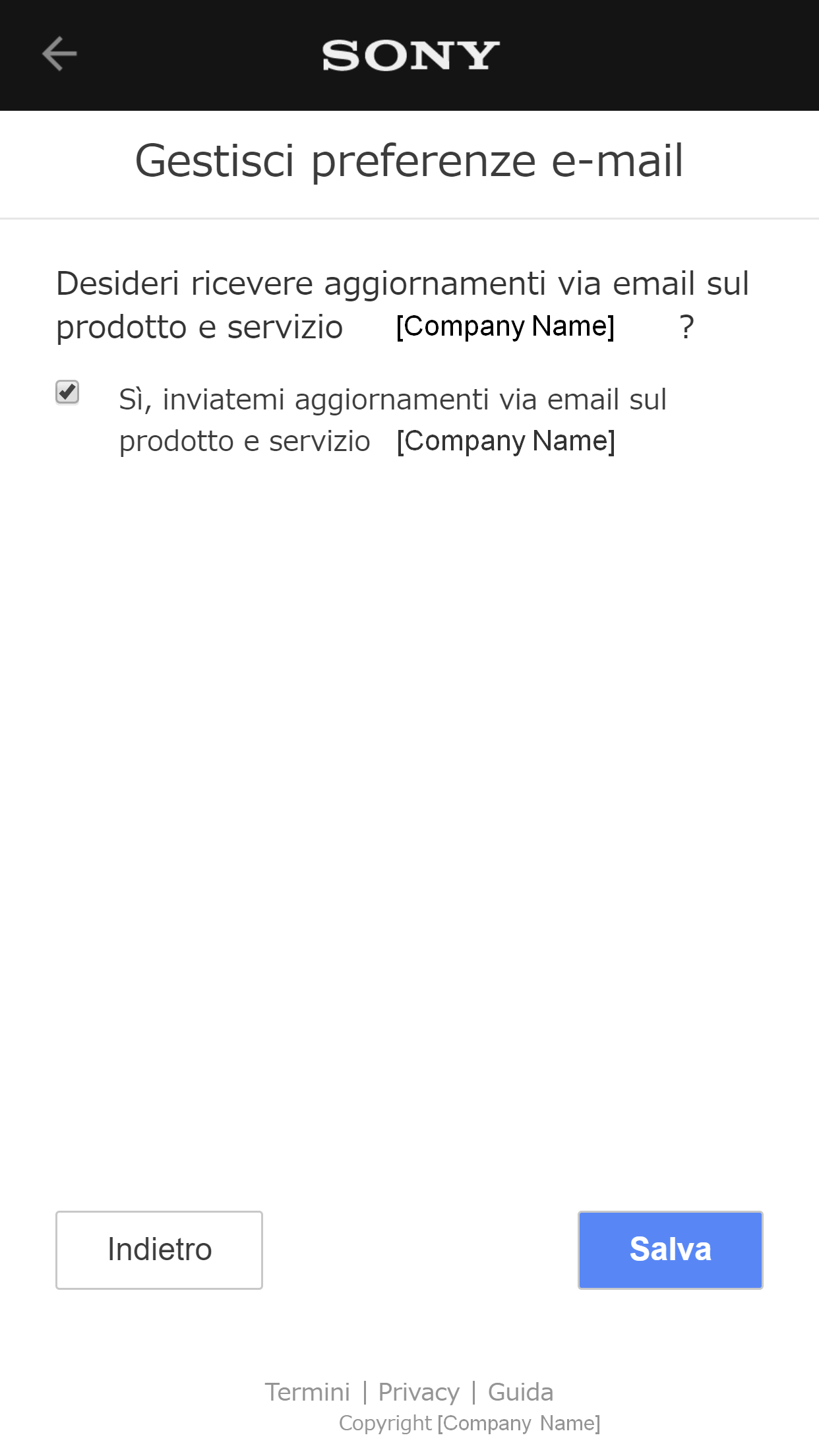 Manage email preferences