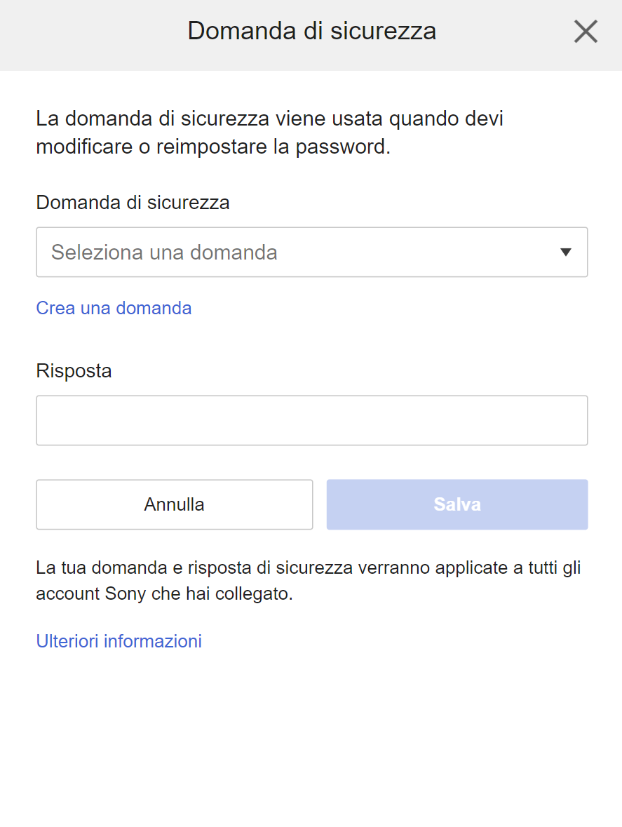 Security Question and Answer
