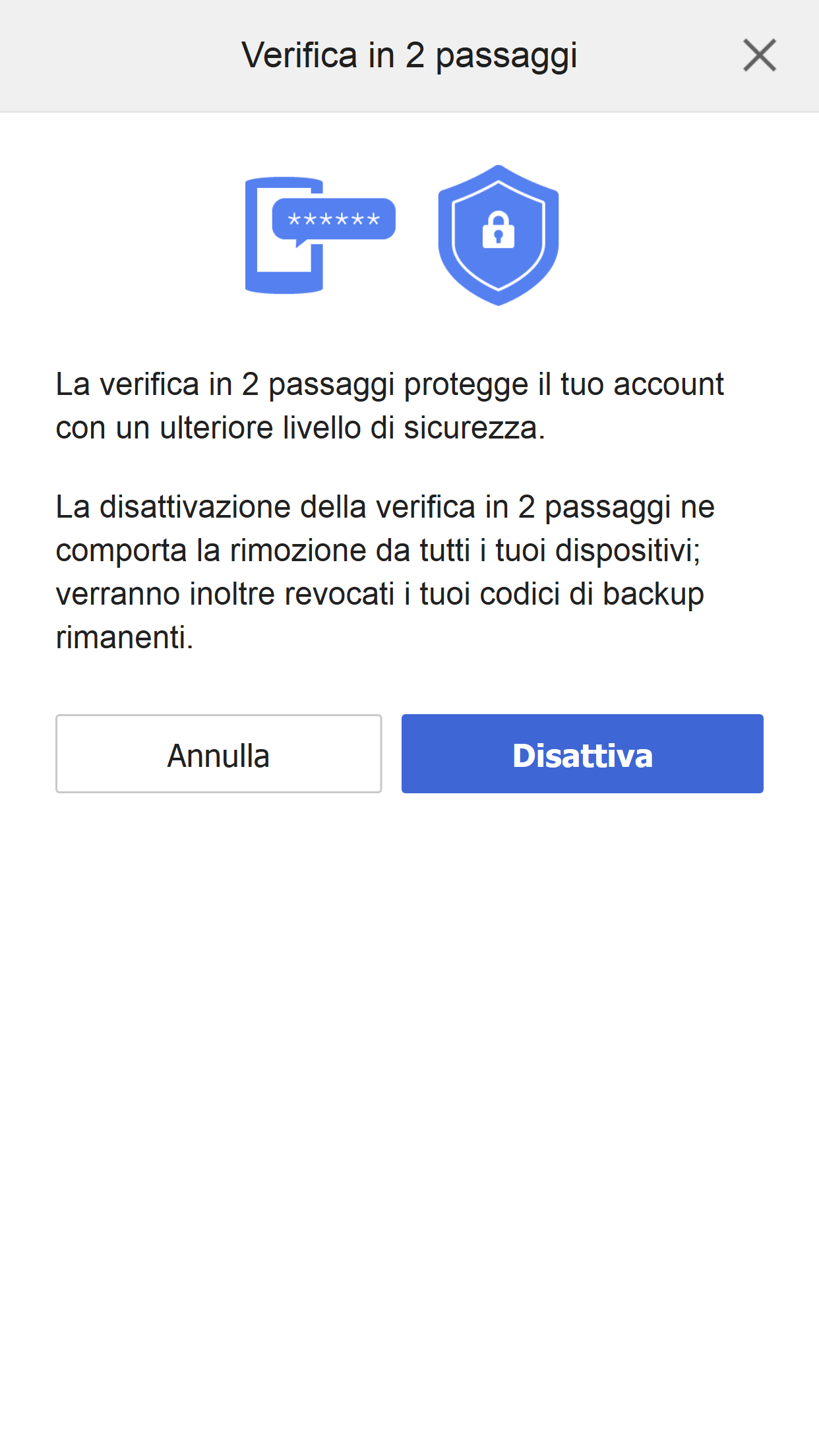 2-Step Verification invalidate