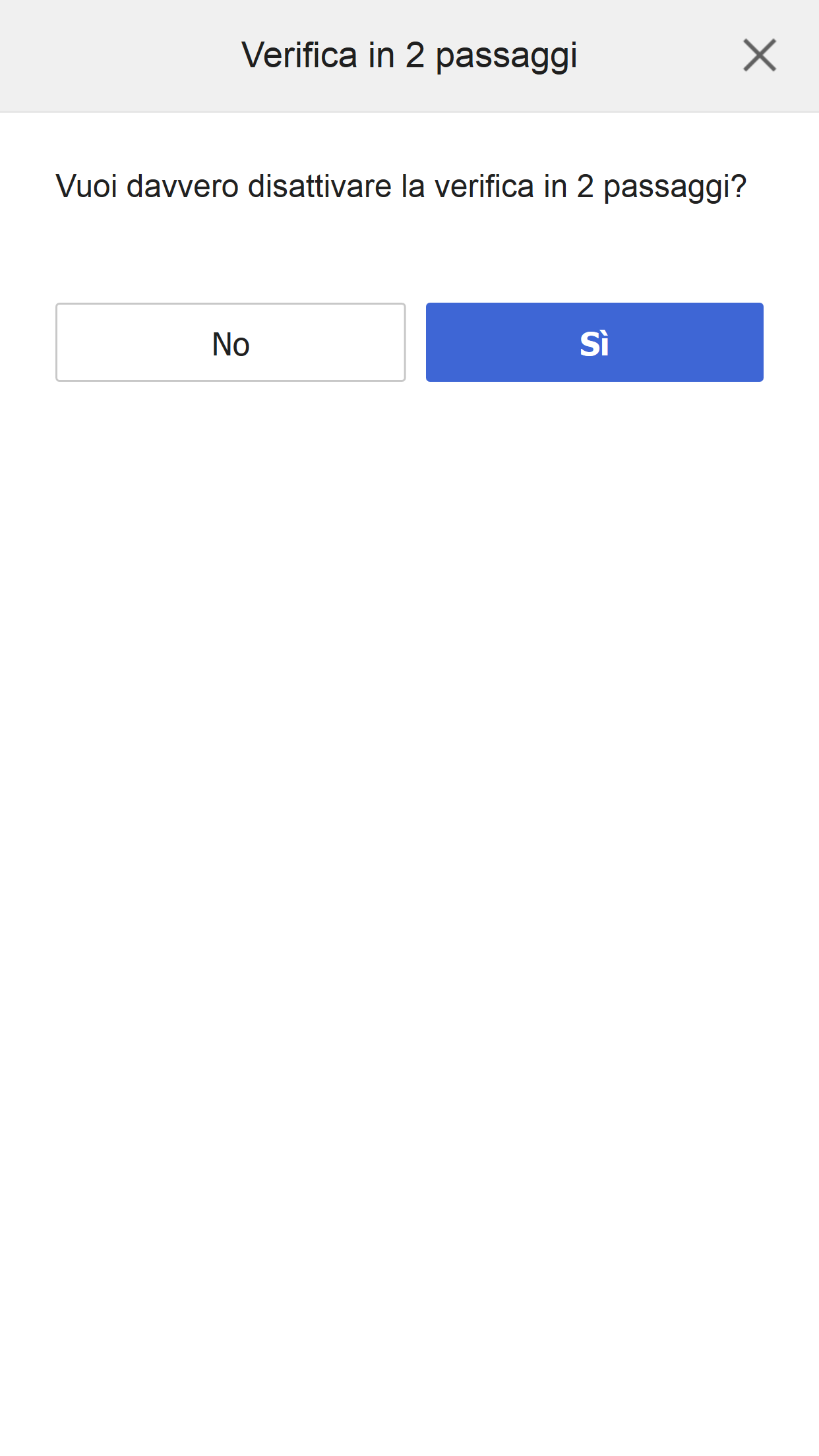 2-Step Verification invalidate confirmation
