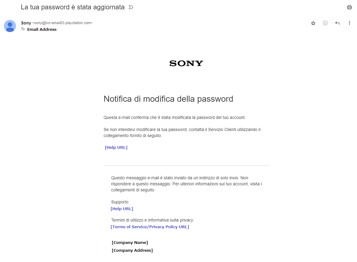 Password Change Notification