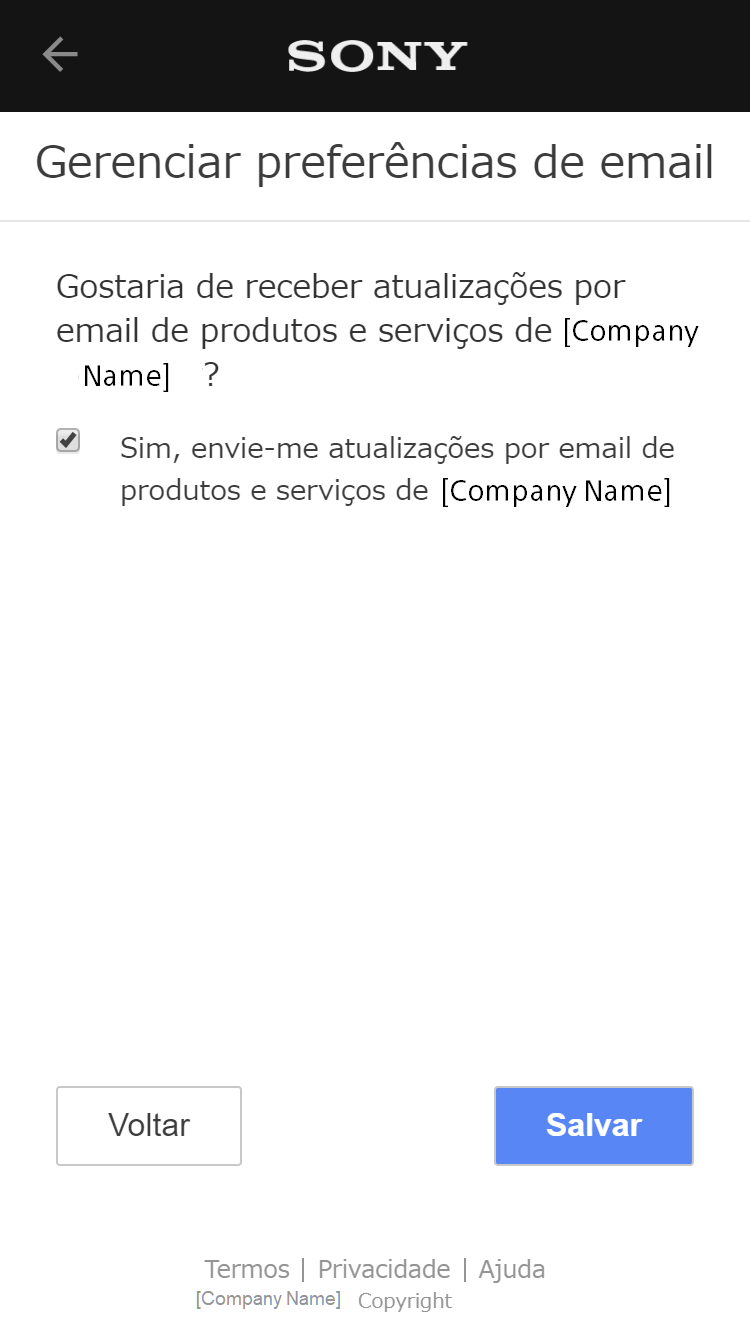 Manage email preferences