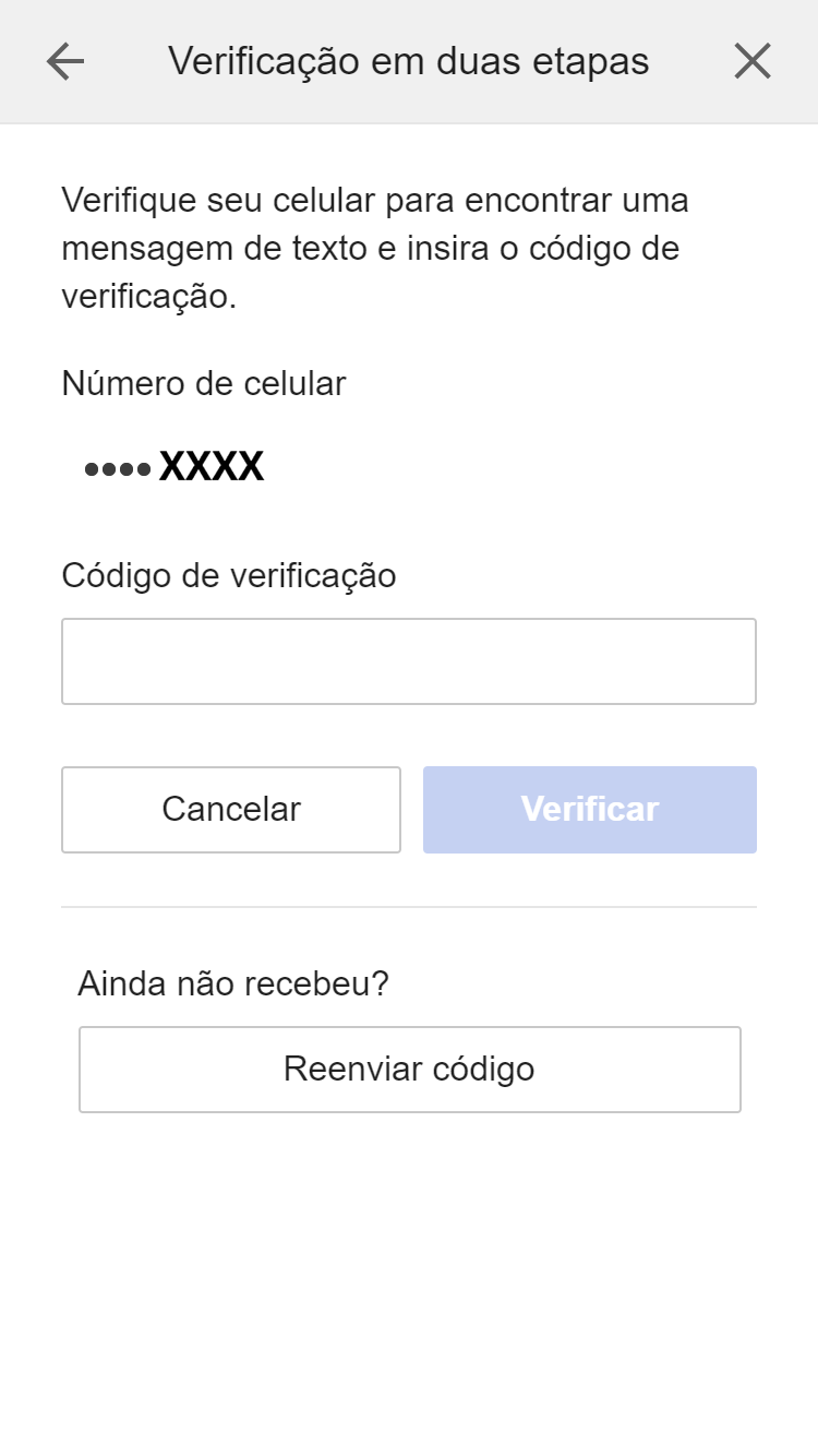 2-Step Verification Backup code