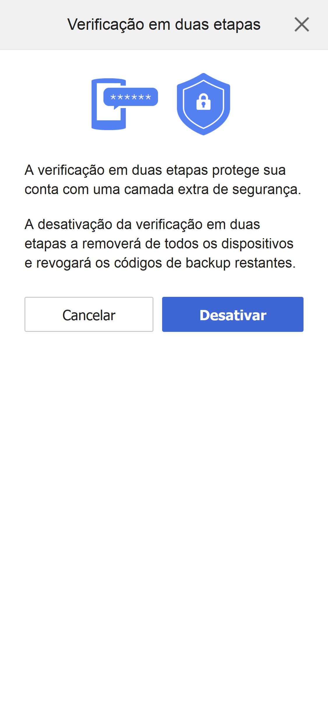 2-Step Verification invalidate