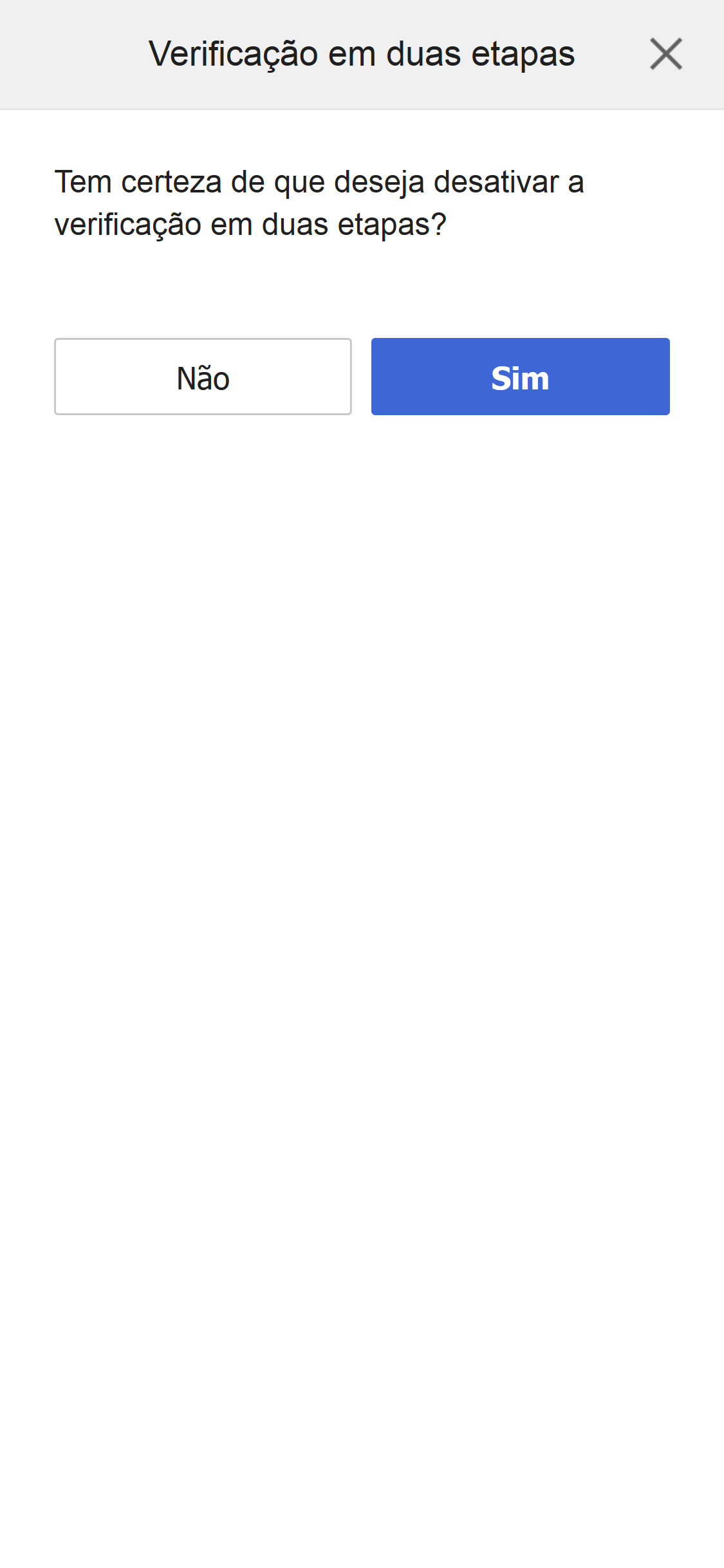 2-Step Verification invalidate confirmation