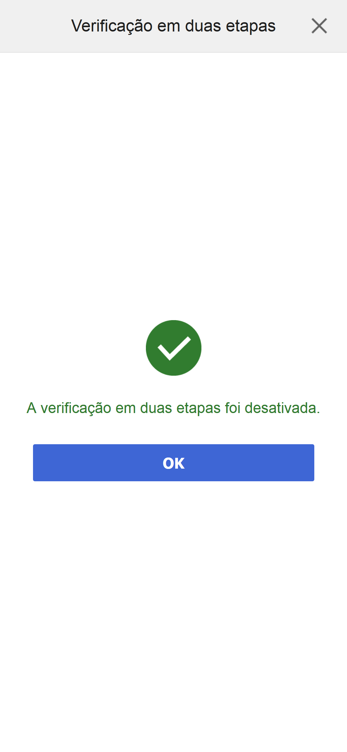 2-Step Verification invalidate success