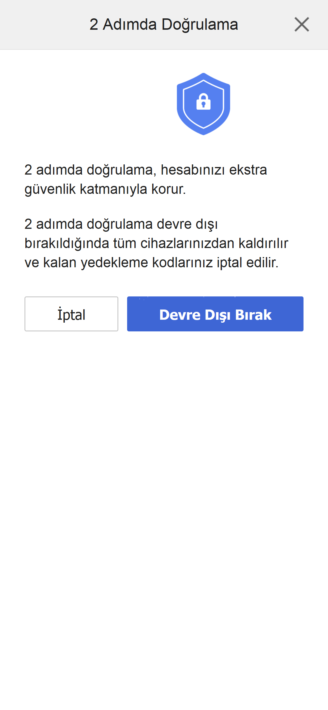 2-Step Verification invalidate