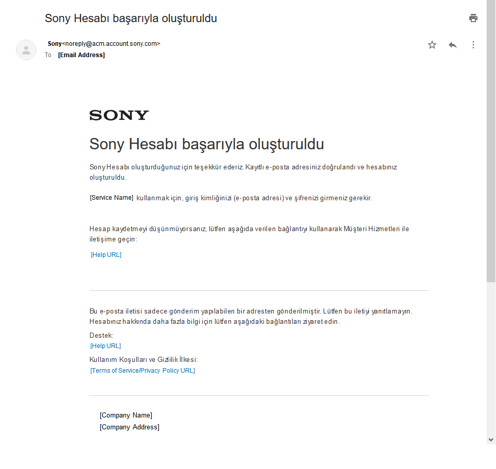 Account registered successfully